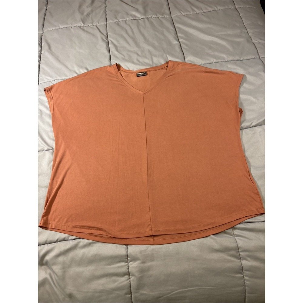 32 Degrees Cool Womens XXL Rust Orange V-Neck Short Sleeve Performance T-Shirt